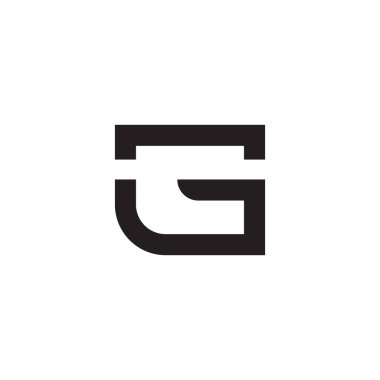 g ilk harf vektör logo simgesi