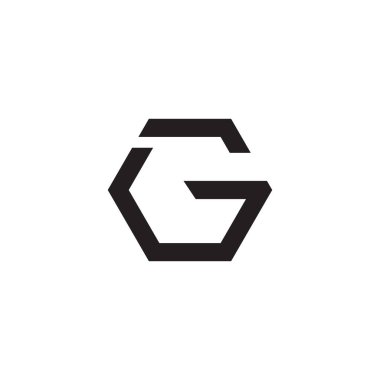 g ilk harf vektör logo simgesi