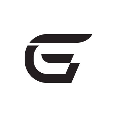 g ilk harf vektör logo simgesi