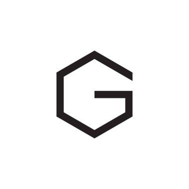 g ilk harf vektör logo simgesi