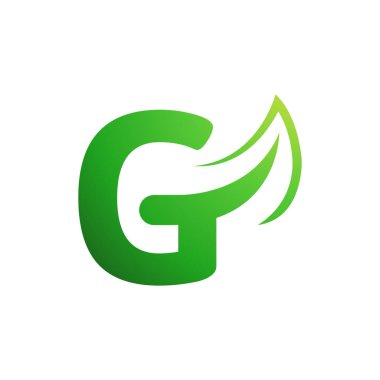 g ilk harf vektör logo simgesi