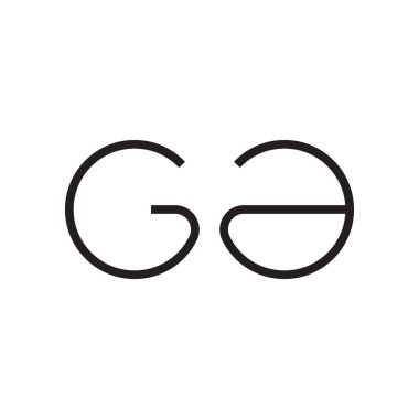 ga ilk harf vektör logo simgesi