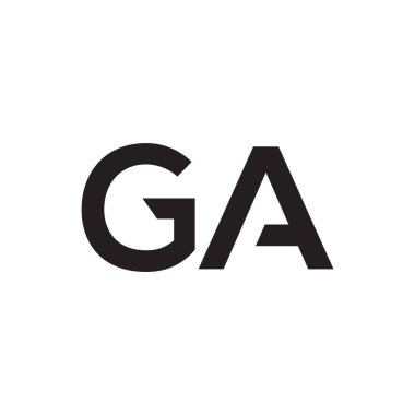 ga ilk harf vektör logo simgesi