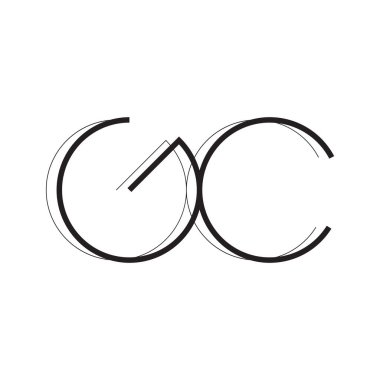 gc ilk harf vektör logo simgesi
