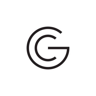 gc ilk harf vektör logo simgesi