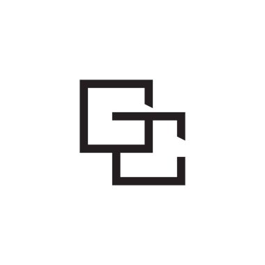 gc ilk harf vektör logo simgesi