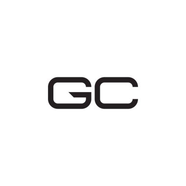 gc ilk harf vektör logo simgesi