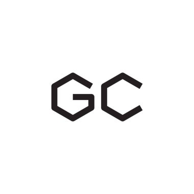 gc ilk harf vektör logo simgesi