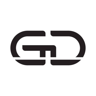 gd ilk harf vektör logo simgesi