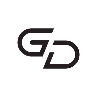 gd ilk harf vektör logo simgesi