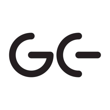 ge ilk harf vektör logo simgesi