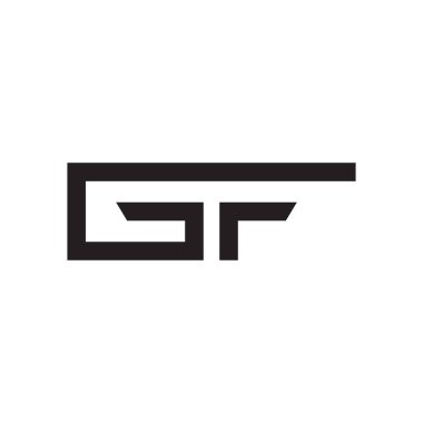 gf ilk harf vektör logo simgesi