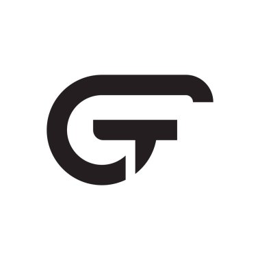 gf ilk harf vektör logo simgesi