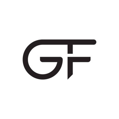 gf ilk harf vektör logo simgesi