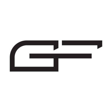 gf ilk harf vektör logo simgesi