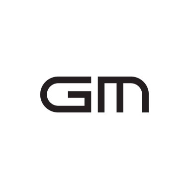 gm ilk harf vektör logo simgesi