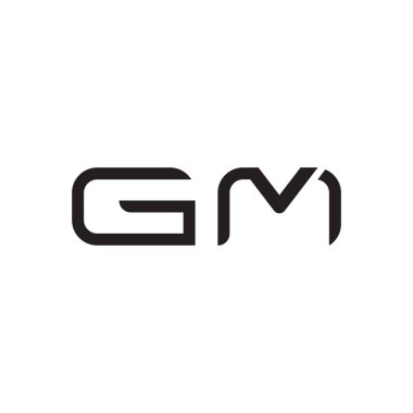 gm ilk harf vektör logo simgesi