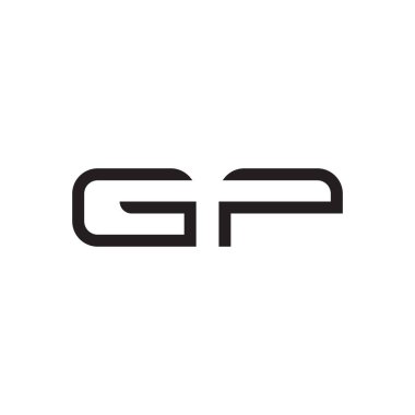 gp ilk harf vektör logo simgesi