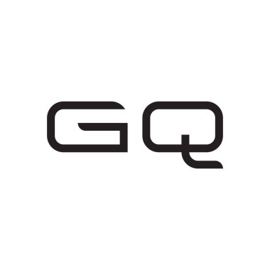 gq ilk harf vektör logo simgesi