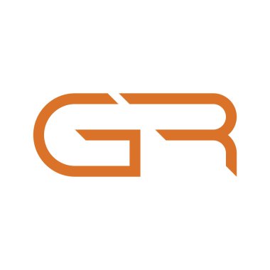 gr ilk harf vektör logo simgesi