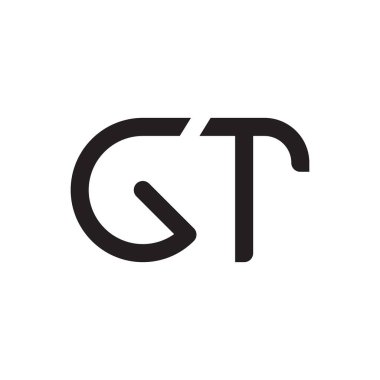 gt ilk harf vektör logo simgesi
