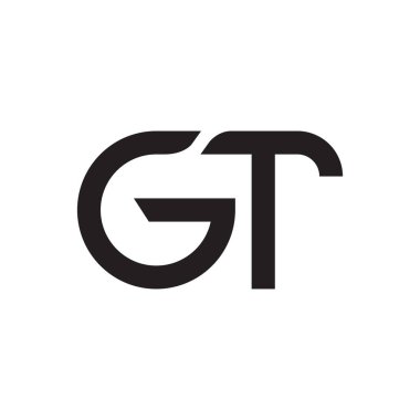 gt ilk harf vektör logo simgesi