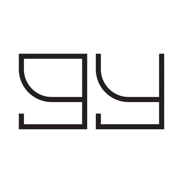Gy初始字母向量图标 — 图库矢量图片