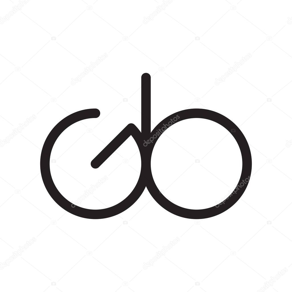 gb initial letter vector logo icon