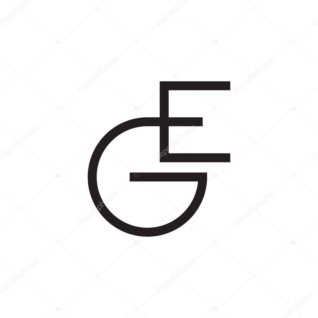 Ge initial letter vector logo icon