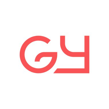 gy ilk harf vektör logo simgesi