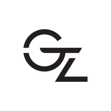 gz ilk harf vektör logo simgesi