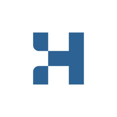 h ilk harf vektör logo simgesi