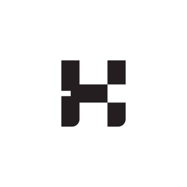 h ilk harf vektör logo simgesi