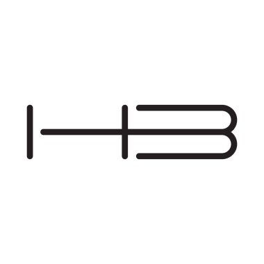 hb ilk harf vektör logo simgesi