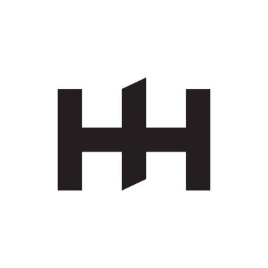 hh ilk harf vektör logosu simgesi