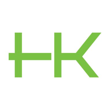 hk ilk harf vektör logo simgesi