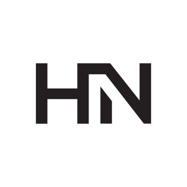 hn ilk harf vektör logo simgesi