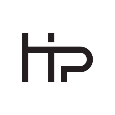 hp ilk harf vektör logo simgesi