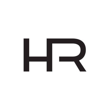 hr ilk harf vektör logo simgesi