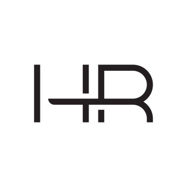 hr ilk harf vektör logo simgesi