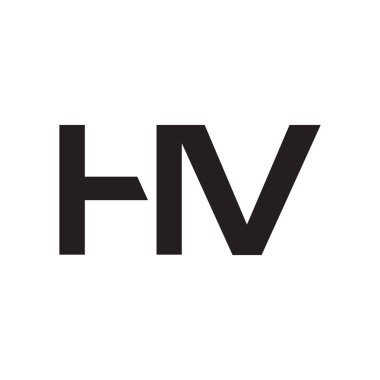 hv ilk harf vektör logo simgesi