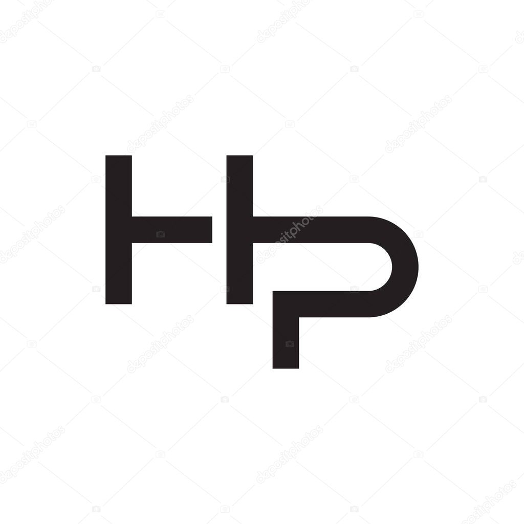 Hp initial letter vector logo icon