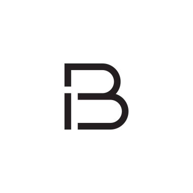 ib ilk harf vektör logosu simgesi