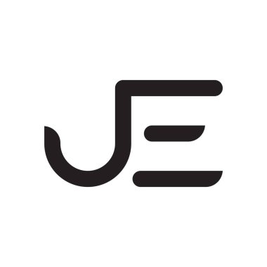 je ilk harf vektör logo simgesi