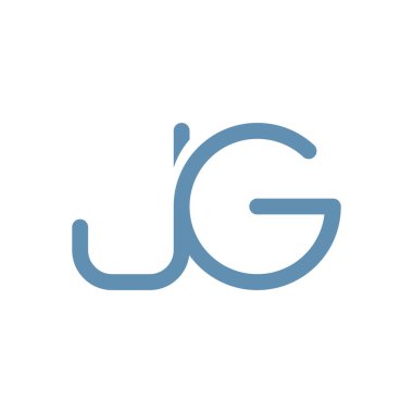 jg ilk harf vektör logo simgesi