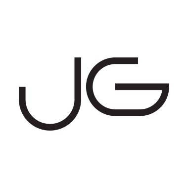jg ilk harf vektör logo simgesi