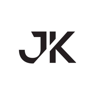 jk ilk harf vektör logo simgesi