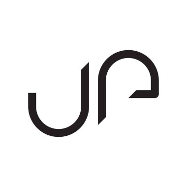 jp ilk harf vektör logo simgesi