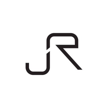 jr ilk harf vektör logo simgesi