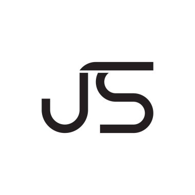 js ilk harf vektör logo simgesi